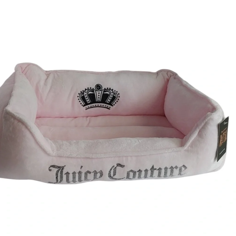 JUICY COUTURE PINK BLING VELOUR DOG/ CAT PET BED CUDDLER